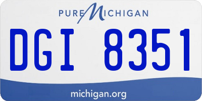 MI license plate DGI8351