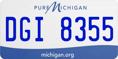 MI license plate DGI8355