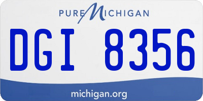 MI license plate DGI8356