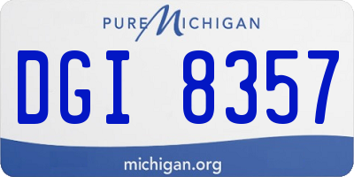 MI license plate DGI8357