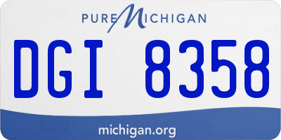 MI license plate DGI8358
