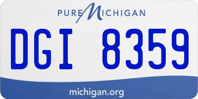 MI license plate DGI8359