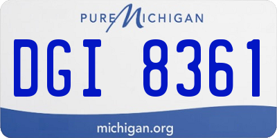 MI license plate DGI8361