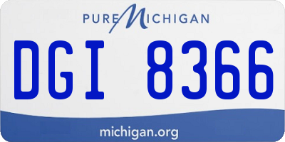 MI license plate DGI8366