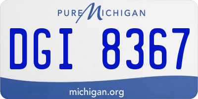 MI license plate DGI8367