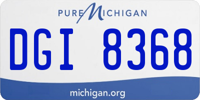 MI license plate DGI8368