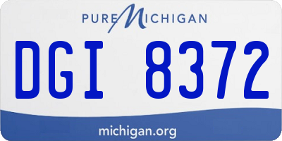 MI license plate DGI8372