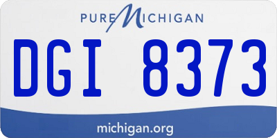 MI license plate DGI8373