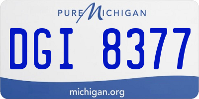 MI license plate DGI8377