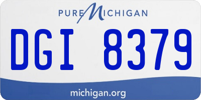 MI license plate DGI8379