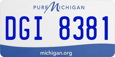 MI license plate DGI8381