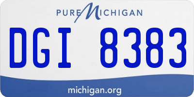 MI license plate DGI8383