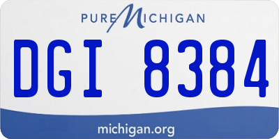 MI license plate DGI8384