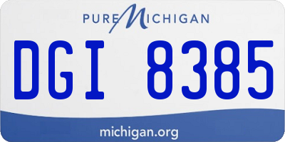 MI license plate DGI8385