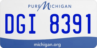 MI license plate DGI8391