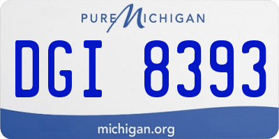 MI license plate DGI8393