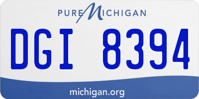 MI license plate DGI8394
