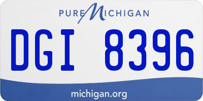 MI license plate DGI8396