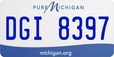 MI license plate DGI8397