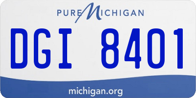 MI license plate DGI8401