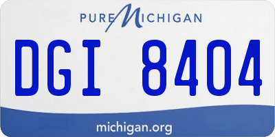 MI license plate DGI8404