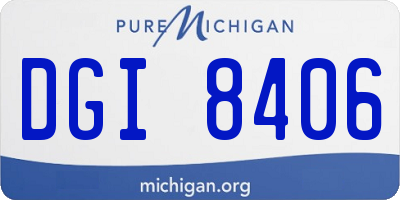 MI license plate DGI8406