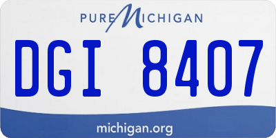 MI license plate DGI8407