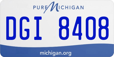 MI license plate DGI8408