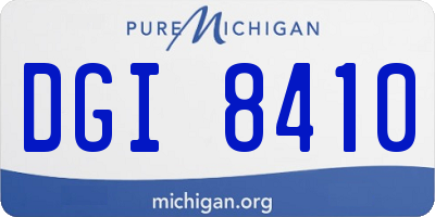 MI license plate DGI8410