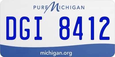 MI license plate DGI8412
