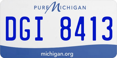 MI license plate DGI8413