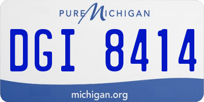 MI license plate DGI8414