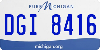 MI license plate DGI8416