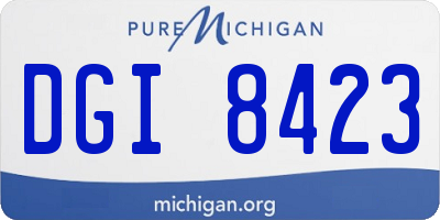 MI license plate DGI8423