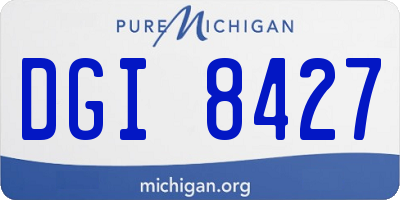 MI license plate DGI8427