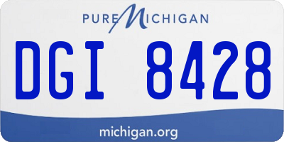MI license plate DGI8428