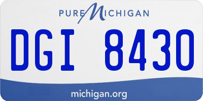 MI license plate DGI8430