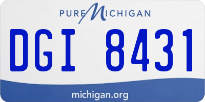 MI license plate DGI8431