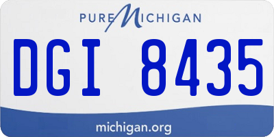 MI license plate DGI8435