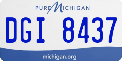 MI license plate DGI8437
