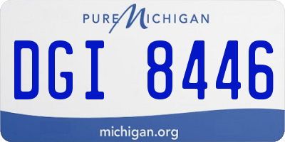 MI license plate DGI8446