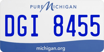 MI license plate DGI8455