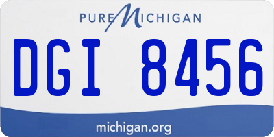 MI license plate DGI8456