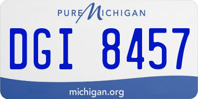 MI license plate DGI8457