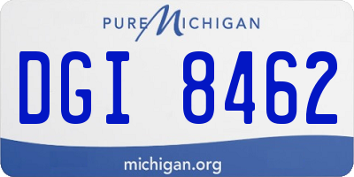 MI license plate DGI8462