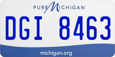 MI license plate DGI8463