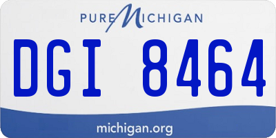 MI license plate DGI8464