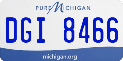 MI license plate DGI8466