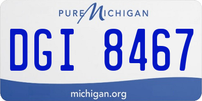 MI license plate DGI8467