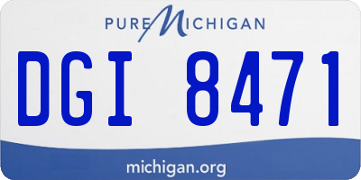 MI license plate DGI8471